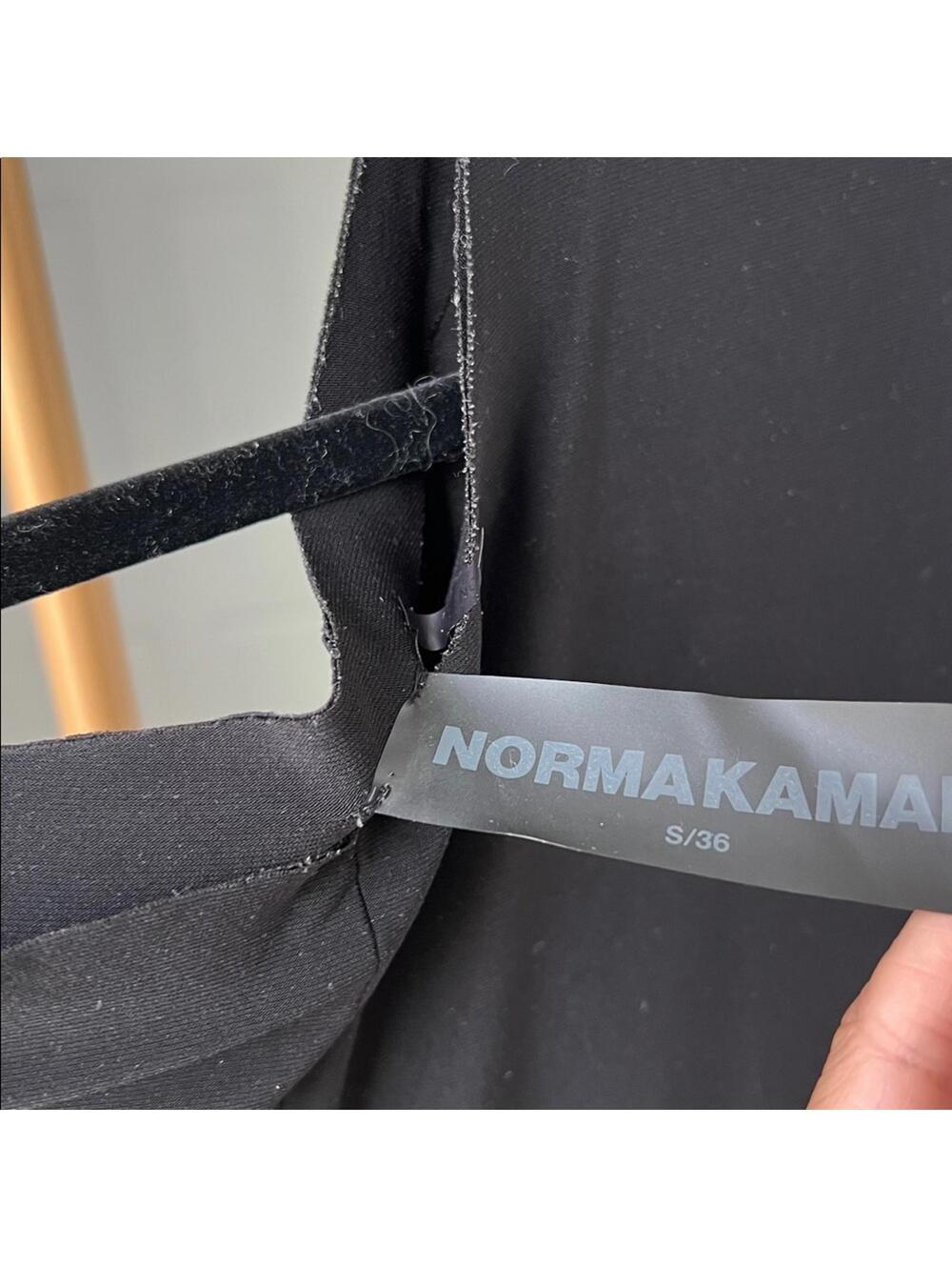 Norma Kamali Drop Shoulder Minimalist Classy Wide Leg Jumpsuit Black Small $165 - Picture 8 of 8